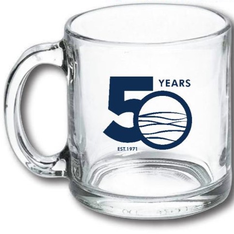 50th Anniversary Glass Mug