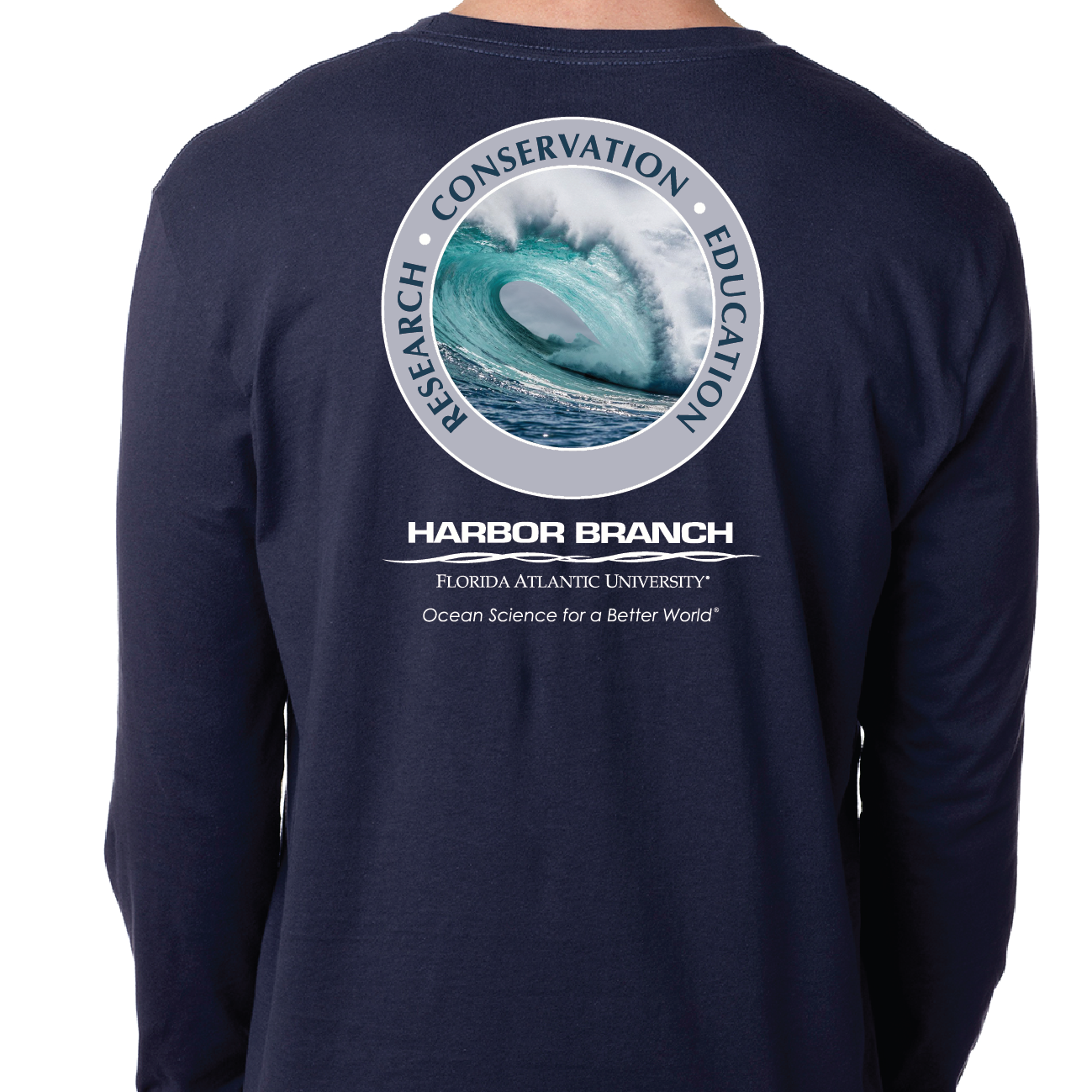 Research, Conservation, Education Long Sleeve T- Midnight Navy