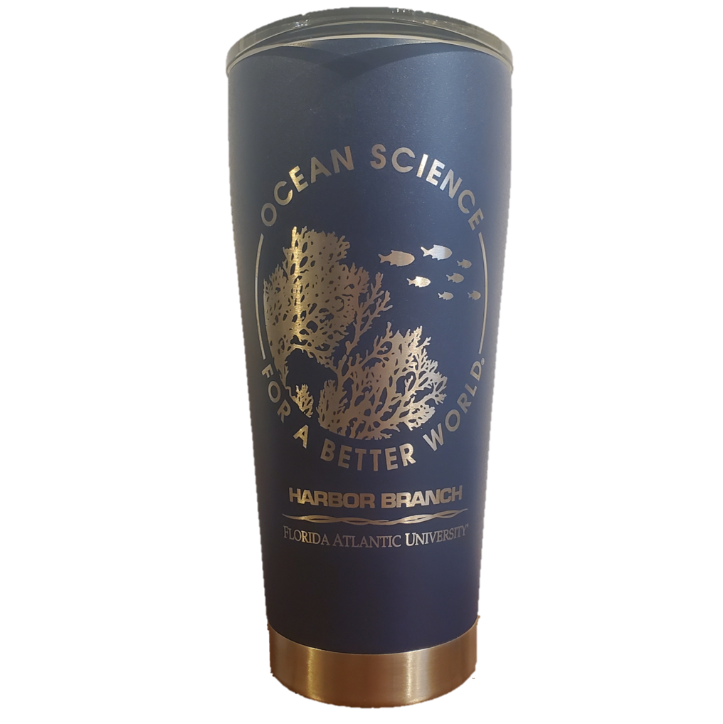 Coral Design Tumbler- Navy